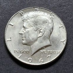 USA 1967 Kennedy half  Silver dollar Unc coin