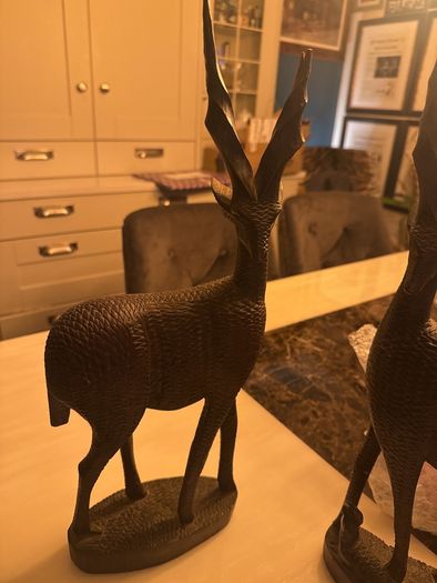Set of Handcrafted Deer Figurines