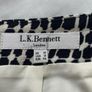 L K Bennett Black and White Skirt with 2 front pockets - Size 14 Image 7