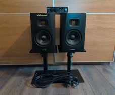 Adam Audio T5V Studio Monitors (pair), Steinberg UR22C, Stands & Cables - Complete Home Studio Bundle