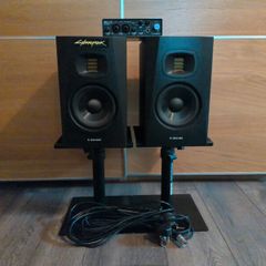 Adam Audio T5V Studio Monitors (pair), Steinberg UR22C, Stands & Cables - Complete Home Studio Bundle