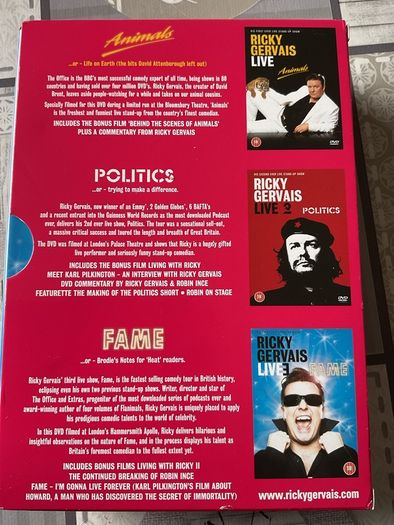 Ricky Gervais Live DVD's