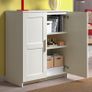 IKEA white BRIMNES cabinet with doors, white, 78x95 cm Image 3