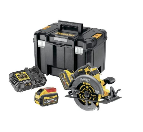 DeWalt DCS578X2 54V XR Flexvolt 190mm Brushless Circular Saw with 2x 9.0Ah Batteries