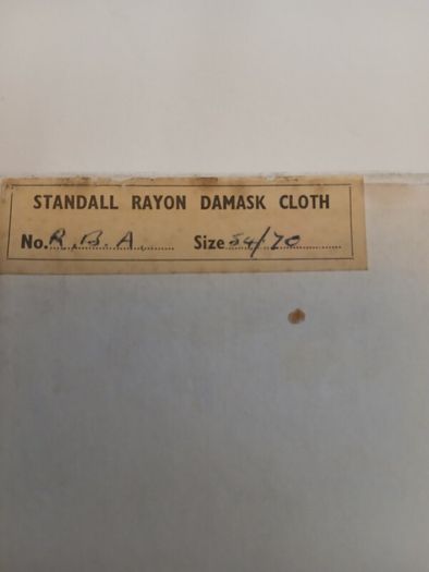 Vintage Raylon and Damask Table Cloth