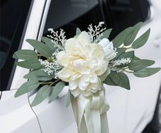 Wedding car mirror decoration