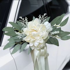 Wedding car mirror decoration