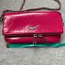 Zadig & Voltaire pink leather mini clutch bag new Image 9