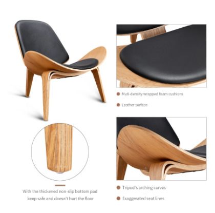 BRAND NEW Replica Lounge Chair, Shell Chair Genuine Single Sofa Chaise for Living Room