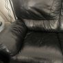 Black Leather 2 Seater Sofa Image 2