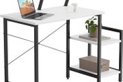 MASSIVE SALE, MULTIPLE COLOURS IN STOCK Small Computer Desk 80 x 50 cm Home Office Multipurpose Writing Desk with Extra Storage Rack and Moveable Shelf,Rustic Brown