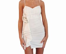 Honey&Rosie minidress with rhinestone rose detail