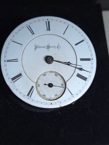 Very Early Illinois Watch Co. Pocket Watch Movement Circa 1882 Wheelers Patent