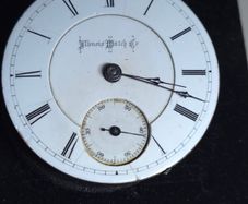 Very Early Illinois Watch Co. Pocket Watch Movement Circa 1882 Wheelers Patent