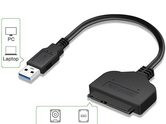 USB 3.0 to SATA III (UASP) 5Gbps Converter Adapter Cable for 2.5" SATA HDD/SSD Drives (Brand New/Warranty)