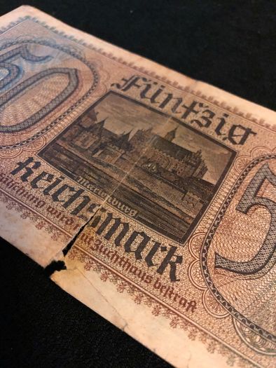 50 reichsmark banknote from Germany 1939