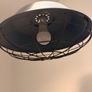 Super cool Industrial-style caged distressed blue ceiling light Image 2