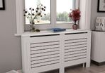 Radiator Covers 2 pcs White 152x19x81.5 cm MDF