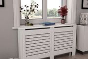 Radiator Covers 2 pcs White 152x19x81.5 cm MDF