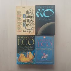 Umberto Eco Paperback Books Collection x 4 (Mystery, Adventure, Crime, Conspiracy, History)