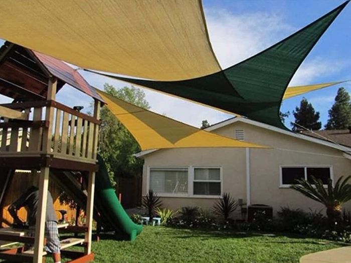 Sun Shade Sail Waterproof Triangle Sun Shade UV Block Sunscreen Awning Garden Beach Patio Canopy 3x3x3m MULTIPLE SIZES/COLOURS AVAILABLE (FREE SHIPPING)