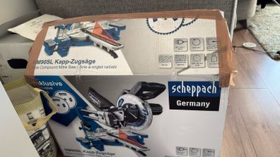 Scheppach HM90SL Miter saw(3 blades) - small plastic defect, fully functional