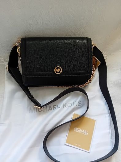Michael Kors Freya small convertible Pebbled Leather Crossbody Bag - Black - BNWT RRP 250