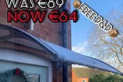 NEW SALE | Front Door Canopy Outdoor Awning, Rain Shelter for Back Door, Porch, Patio, Window, 120 x 80 cm