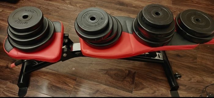 weight bench & plates