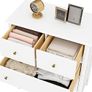 Chest of Drawers, White Sideboard with 5 Drawers, Side Cabinet, Lots of Storage Space, Multi-Purpose Cabinet for Living Room, Bedroom, Hallway, 74 x 40 x 9 Image 3