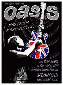 OASIS Concert Poster Broomfield Event Center 2008 Replica