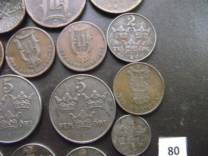 Lot Of Old Swedish Coins (1805-1993)#80