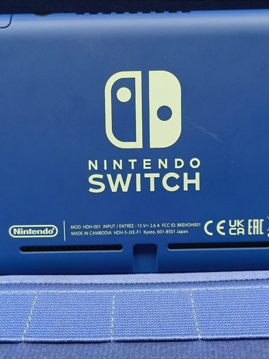 Nintendo Switch Lite Blue Portable System Console With Charging Cable & Bag