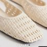 Mango woven flat slingback shoe Image 7