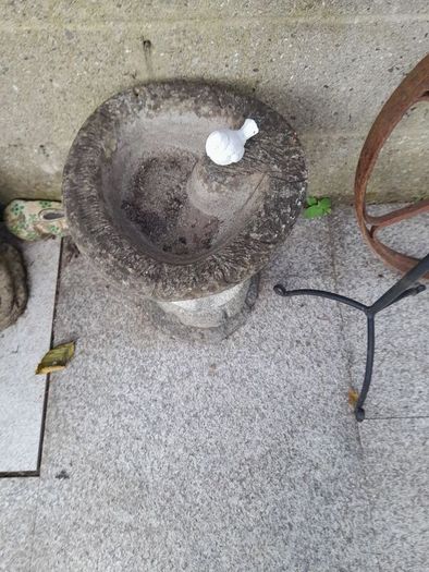 stone bird bath