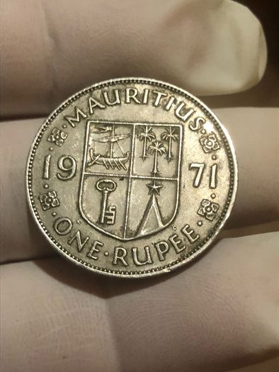 1971 Mauritius One Rupee -Low mintage