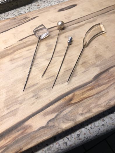 antique 4 very old hat pins