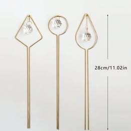 3pcs Prism Planting Stakes Flower Pot Decoration