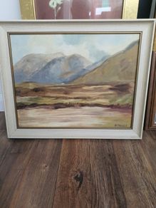 Framed landscape artwork
