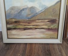 Framed landscape artwork