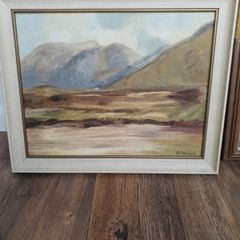 Framed landscape artwork