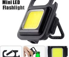 Mini LED Flashlight Work Light Portable Pocket Flashlight Keychains USB Rechargeable For Outdoor Camping Small Light Corkscrew