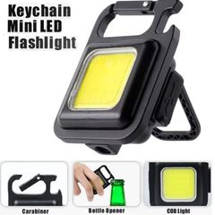 Mini LED Flashlight Work Light Portable Pocket Flashlight Keychains USB Rechargeable For Outdoor Camping Small Light Corkscrew