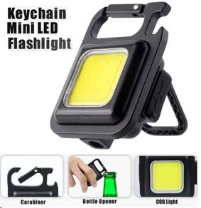 Mini LED Flashlight Work Light Portable Pocket Flashlight Keychains USB Rechargeable For Outdoor Camping Small Light Corkscrew