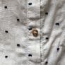 Sezane ecru cream and navy polkadot shirt Image 6