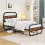 3ft Single Bed Frame with Headboard,Oval-Shaped Image 4