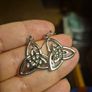 Silver Tone Celtic Designs Earrings Image 3