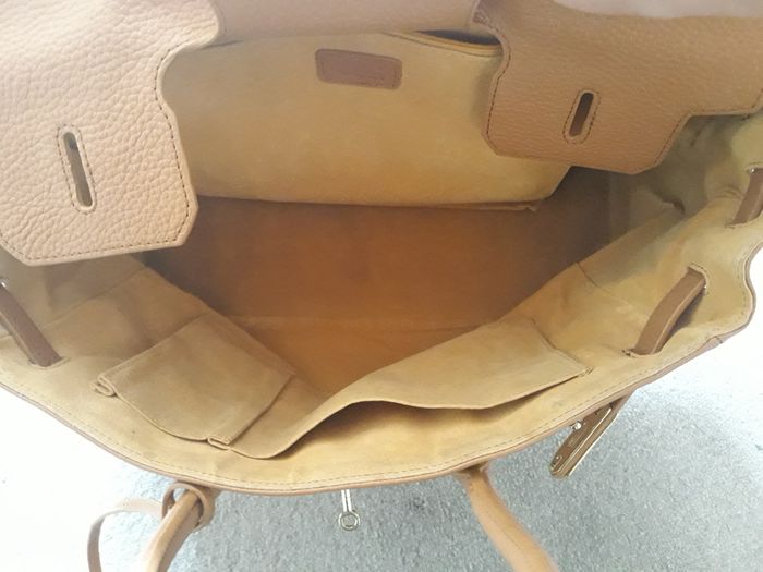 Tan handbag faux leather