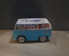 vintage style camper van tin box