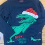 Dinosaur Christmas Jumper with flippy sequins Image 3